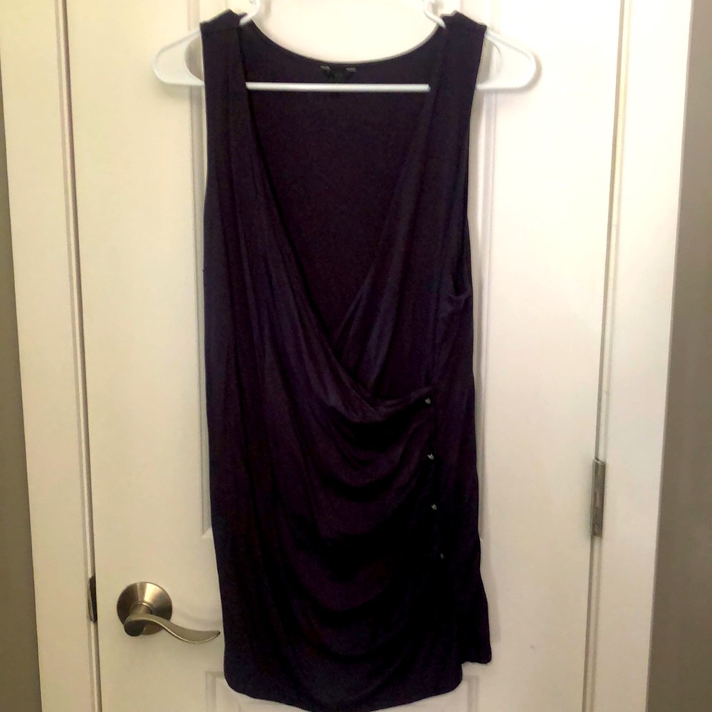 Ann Taylor purple sleeveless top.